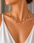 VİP 14K Yıldız Charm Kolye