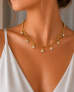 VİP 14K Yıldız Charm Kolye