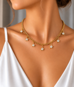VİP 14K Yıldız Charm Kolye