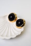 Siyah Vintage Bombe Küpe