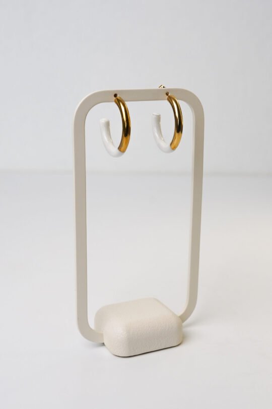 Gold & White Vintage Küpe