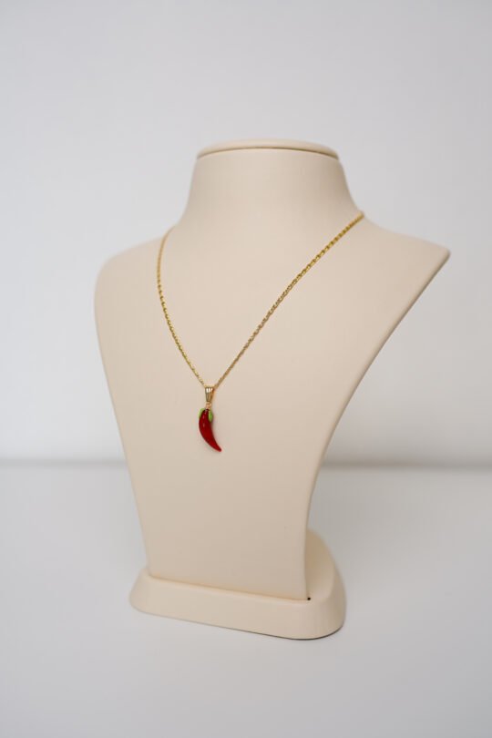 VİP 14K Şans Biber Kolye