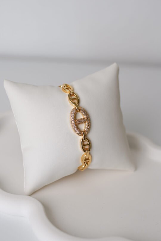 VİP 14K Luna Halka Model Bileklik