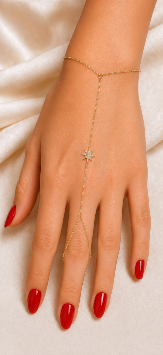 VİP Gold Taşlı Star Model Sahmeran