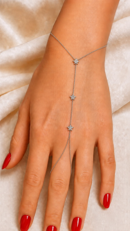 VİP Silver Sıralı Taşlı Yıldız Model Şahmeran