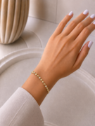 14K ViP Taşlı Piramit Model  Bileklik