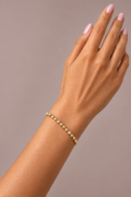 14K ViP Taşlı Piramit Model  Bileklik