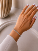 VİP Silver Damla Su Yolu  Model Bileklik