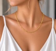 14K İnce 45 Cm Ataç Kolye