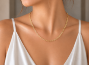 14K İnce 45 Cm Ataç Kolye