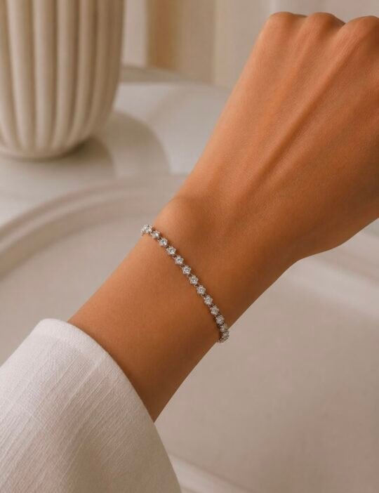 VİP Silver Zirkon Taşlı Star Bileklik