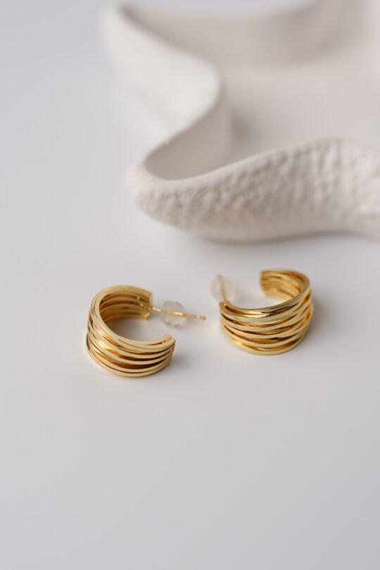 Gold Sarmal Küpe