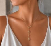 VİP 14K Zirkon Taşlı Star Y Kolye