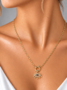 VİP 14K Göz Charm Kolye